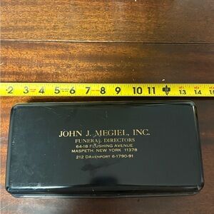 Vintage funeral directors lock box